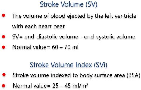 volume lv|lv systolic volume normal range.